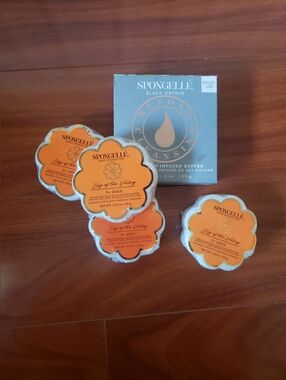 Spongellé Black Orchid & Lily of the Valley Bath Buffers - Orange